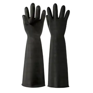 guantes industriales de latex para acidos color negro