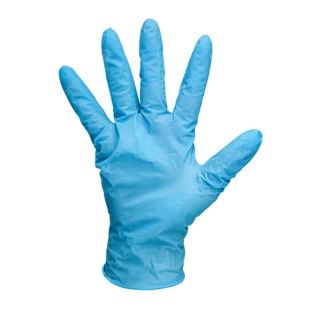 guante de latex para curación color azul tipo ambiderm