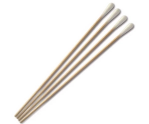 aplicadores de madera con algodon de 15 cm